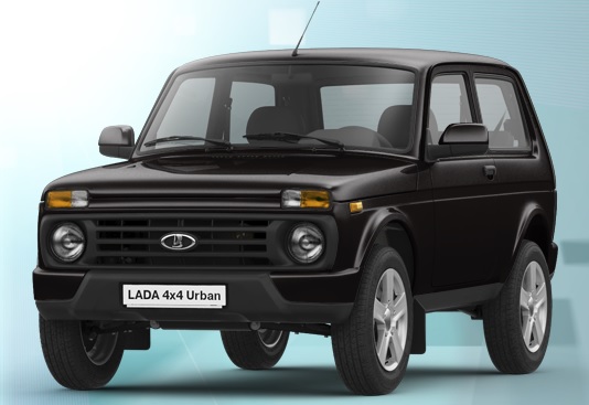 Lada 4x4 Urban - Нива в черном цвете - передний бампер и решетка
