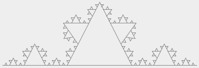 Кривая Коха нарисованая алгоритмом с циклом и записью в массив
