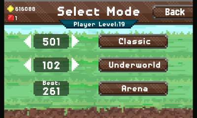 Режимы игры (Pixel Kingdom screenshot)